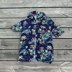 Star Wars Dark Blue Tropical Print Shirt
